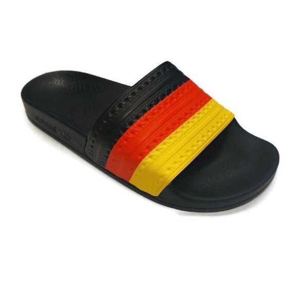 adidas Other - Adidas Mens Size 5 Adilette Sandal Shower Slides G55381 Black Red Yellow Sandals